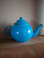 Madam Blå Emaille Theepot - Vintage Blauw, Antiek en Kunst, Antiek | Emaille, Ophalen of Verzenden