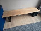 Eikenhouten Bankje / Tafel, Huis en Inrichting, Stoelen, Ophalen, Gebruikt, Bruin, Hout