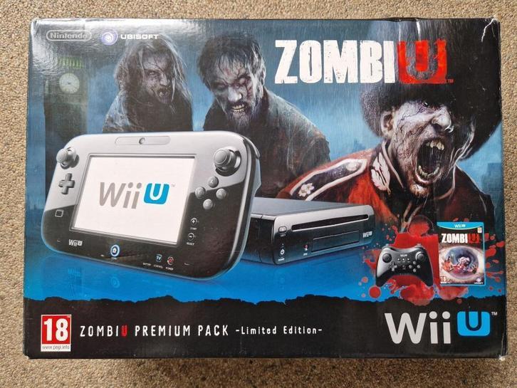 ZOMBI premium pack limited edition 32gb, Spelcomputers en Games, Spelcomputers | Nintendo Wii U, Gebruikt, Met 1 controller, Met games