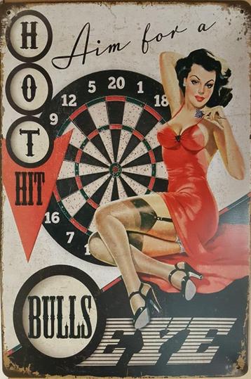 Bulls eye darts pinup darten reclamebord van metaal wandbord