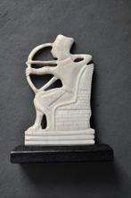 GELIJMD Oud Beeldje Boogschutter Egypte Bot Been 9 cm, Ophalen of Verzenden