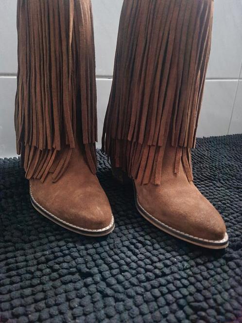 Hangemaakte suède la Pintura laarzen met franjes maat 38, Kleding | Dames, Schoenen, Nieuw, Hoge laarzen, Bruin, Ophalen of Verzenden