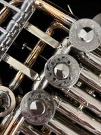 Thomann HR-401G F/Bb dubbelhoorn (goldbrass) in goede staat, Muziek en Instrumenten, Ophalen of Verzenden, Gebruikt, F-hoorn, Met koffer