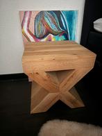 Eikenhouten salontafel 2 stuks, Zo goed als nieuw, 75 cm of meer, Rechthoekig, Ophalen
