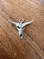 Zilveren Stierenkop Hanger, Ophalen of Verzenden, Zo goed als nieuw, Zilver, Dier