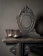 Kandelaars sober authentiek Aura Peeperkorn hout ijzer steen, Huis en Inrichting, Ophalen of Verzenden, Nieuw, Hout, 25 tot 50 cm