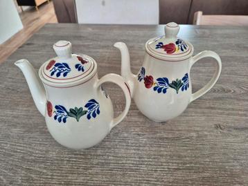 2x Boerenbont Theepotten - 17cm beschikbaar voor biedingen