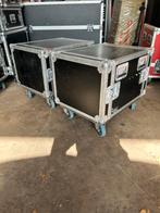 2x Flightcase Meekel 9HE Rack Case - Gebruikt, Ophalen, Gebruikt, Speaker of Versterker, Flightcase