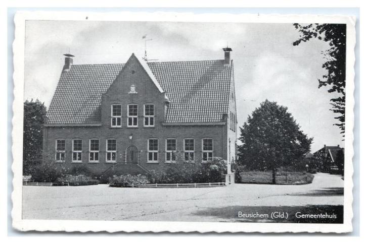 Beusichem, Gemeentehuis, Verzamelen, Ansichtkaarten | Nederland, Ongelopen, Gelderland, 1940 tot 1960, Verzenden
