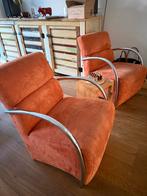 Keurige oranje relaxstoelen, Ophalen, Gebruikt, 75 tot 100 cm, Stof