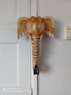 Vintage Hout olifant hoofd uit India 40 x 28 cm, Antiek en Kunst, Ophalen of Verzenden
