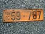 Kentekenplaat Licenseplate Kansas 1936 USA, Ophalen of Verzenden, Gebruikt, Auto's