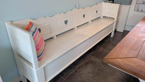 Supermooie massief houten klepbank, Huis en Inrichting, Complete eetkamers, Gebruikt, 4 tot 6 stoelen, Ophalen