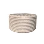 Hocker 60 cm uitgevoerd in een brede zachte ribstof, Ophalen of Verzenden, Nieuw, Rond, 50 tot 75 cm