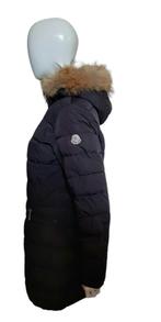 Donsjas Moncler met echte bont, Kleding | Dames, Ophalen of Verzenden, Zo goed als nieuw, Zwart