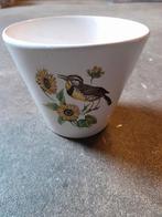 bloempot met opdruk vogel, Rond, Aardewerk, Tuin, Ophalen of Verzenden