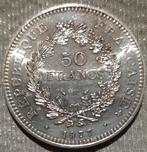 Zeer fraaie oude munt 50 FRANCS FRANKRIJK 1977 Zilver., Ophalen of Verzenden, Frankrijk, Losse munt, Zilver