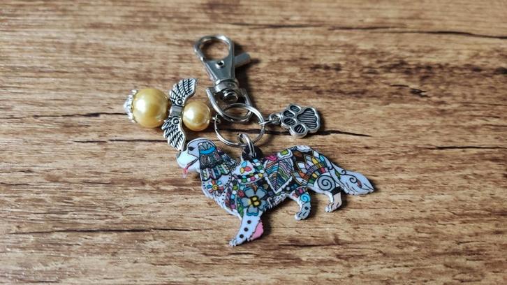 Sleutelhanger Cavalier king charles spaniël Cartoon engeltje, Dieren en Toebehoren, Honden-accessoires, Nieuw, Verzenden