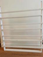 Massief houten wandrek wit, Ophalen, 100 tot 150 cm, Eikenhout, Zo goed als nieuw