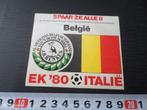 sticker henkes borrel voetbal EK 1980 vlag belgië, Ophalen, Zo goed als nieuw