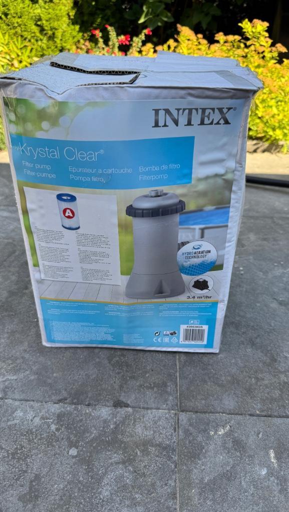 Filterpomp Intex + 3 filters, Tuin en Terras, Zwembad-toebehoren, Zo goed als nieuw, Zwembadpomp, Ophalen