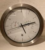 Digitale metalen klok met temperatuur en hygrometer 30 cm, Nieuw, Ophalen of Verzenden