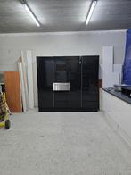 Te koop Complete greeplose hoogglans keuken met kastenwand., Ophalen, Gebruikt, Overige kleuren, Hout