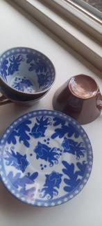 kop en schotel Batavia brown, Ophalen of Verzenden, Zo goed als nieuw, Overige stijlen, Kop(pen) en/of Schotel(s)