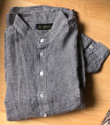 Nieuw Hollington Paris 100% Linnen Bruin/ wit overhemd Mt XL beschikbaar voor biedingen