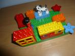 Duplo groen plaatje hond, poppetje, blokjes, raam bloemen, Ophalen of Verzenden, Zo goed als nieuw, Duplo