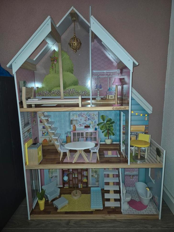 Kidkraft poppenhuis, Kinderen en Baby's, Speelgoed | Poppenhuizen, Zo goed als nieuw, Poppenhuis, Ophalen