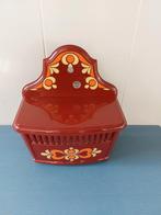 Vintage Emsa zoutpot voorraadbakje roodbruin oranje/geel, Ophalen of Verzenden