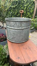 Zinken emmer – Ø 33 cm, H 26 cm – 100% waterdicht, Minder dan 30 cm, Rond, Ophalen of Verzenden, Zo goed als nieuw
