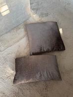 Luxe Kussenset - brons, Huis en Inrichting, Woonaccessoires | Kussens, Ophalen, Zo goed als nieuw, Bruin, Vierkant