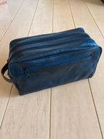 Luxe unisex leren toilettas, Ophalen of Verzenden, Zo goed als nieuw, Zwart, Heer of Dame