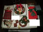Allerhande kerst-accessoires in o.a. Schotse ruit (zie foto', Diversen, Kerst, Ophalen of Verzenden, Zo goed als nieuw