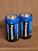 2x Panasonic D Cell batterij, Nieuw, Ophalen of Verzenden