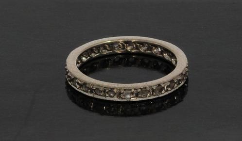 Alliance dames ring met 24 roos diamanten antiek zilver, Sieraden, Tassen en Uiterlijk, Antieke sieraden, Ring, Zilver, Met edelsteen