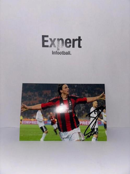 Ibrahimovic gesigneerde foto - Ac Milan, Verzamelen, Sportartikelen en Voetbal, Nieuw, Spelerskaart, Buitenlandse clubs, Ophalen of Verzenden