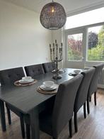 Eettafel met stoelen, Ophalen, Zo goed als nieuw, 4 tot 6 stoelen