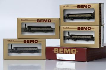 Bemo Rh.B. 4-delige Goederenwagenset (geweathered) (H0m) beschikbaar voor biedingen