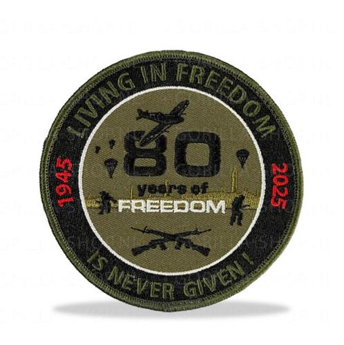 80 jaar vrijheid PATCH, Verzamelen, Militaria | Algemeen, Overige soorten, Embleem of Badge, Nederland, Ophalen of Verzenden