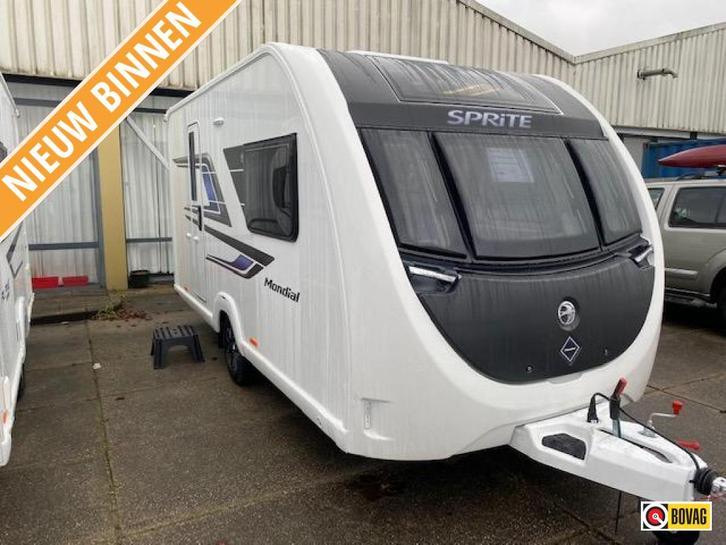 Sprite Mondial 420 CT, Caravans en Kamperen, Caravans, Particulier, tot en met 2, 1000 - 1250 kg, Standaardzit, Sprite, 2 aparte bedden