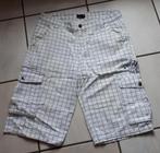 Heren - Bermuda - New Yorker - wit/zwart - maat M - € 1.00, Wit, Gedragen, Fishbone, Verzenden