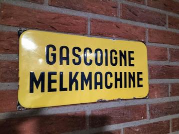 Gascoigne melkmachine bord melkstal reclamebord emaille  beschikbaar voor biedingen