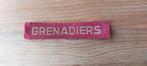 Naamlint Grenadiers, Ophalen of Verzenden, Landmacht, Nederland, Embleem of Badge