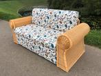 Vintage boho (slaap)bank van rotan | jaren ‘80, Huis en Inrichting, Ophalen, 150 tot 200 cm, Tweepersoons, 75 tot 100 cm