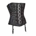 Echt leren corset model 02 in xs t/m 6xl, Ophalen of Verzenden, Body of Korset, Zwart