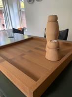 Prachtig houten dienblad Pilat en Pilat., Huis en Inrichting, Ophalen, Zo goed als nieuw, Vierkant, Hout