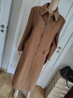 lange vintage wollen wintermantel, Kleding | Dames, Maat 38/40 (M), Bruin, Verzenden, Zo goed als nieuw